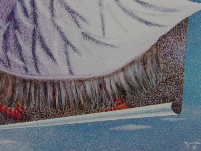 貴嶋ユミ、【ハッピーダンス】、希少な大判額装用画集より、美品、日本人画家