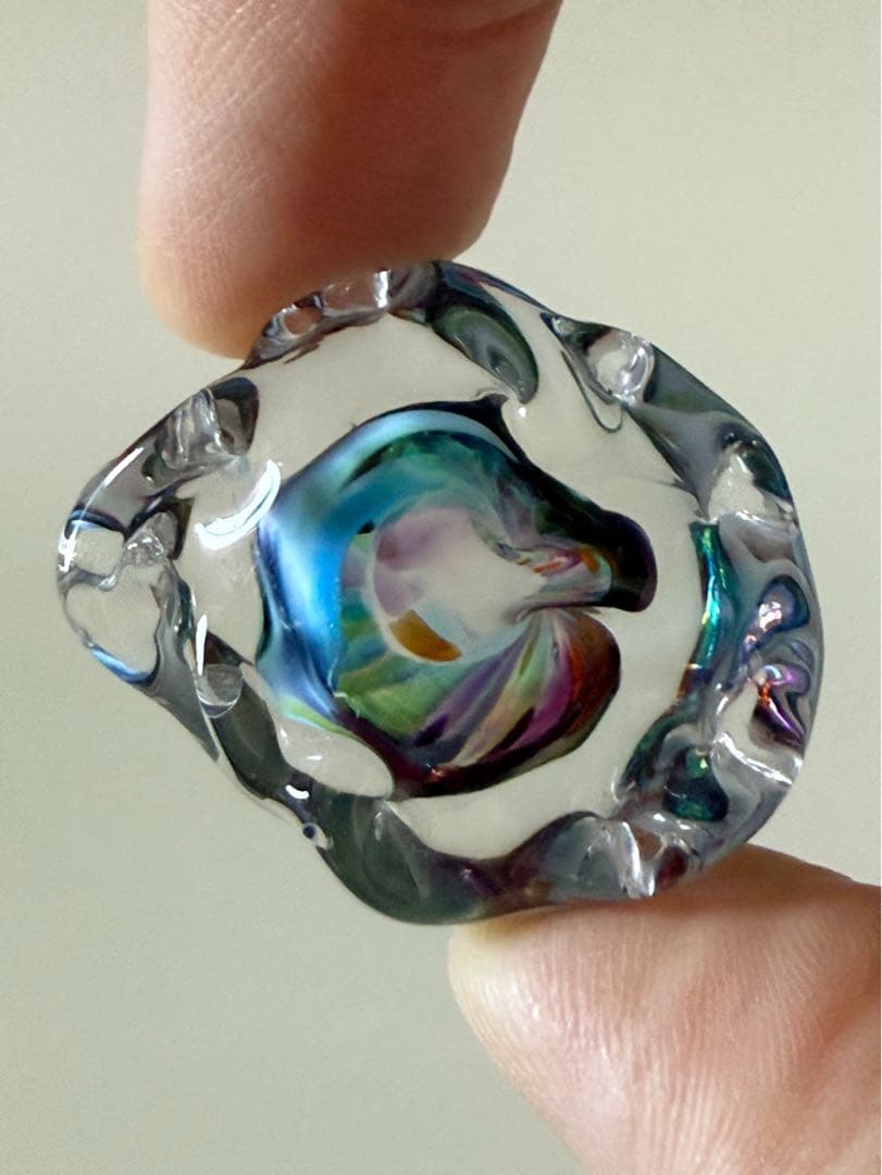 パイレックス ガラス ハンドメイド インテリア 雑貨 美品