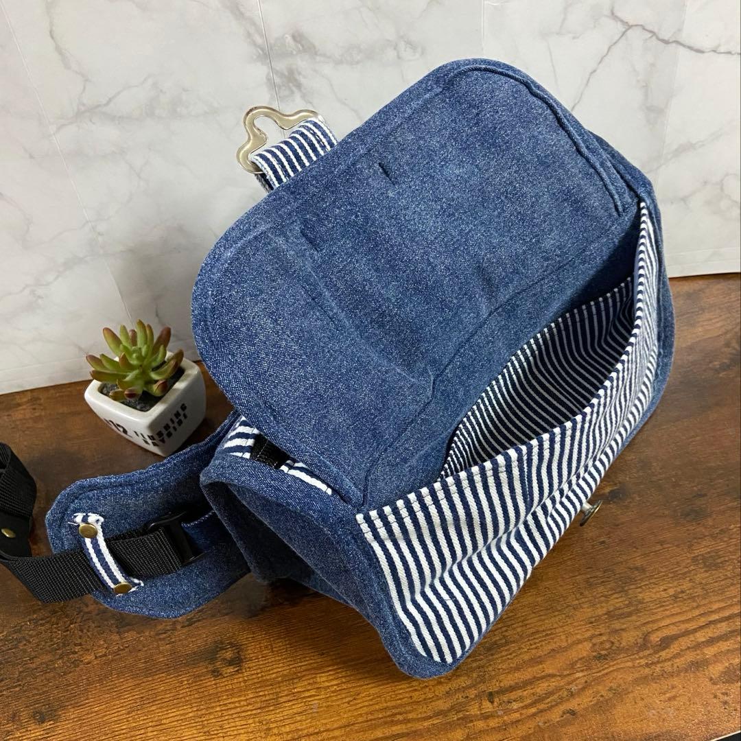 No.23 デニムリメイク【ウエストバッグ】ボディバッグ ハンドメイド