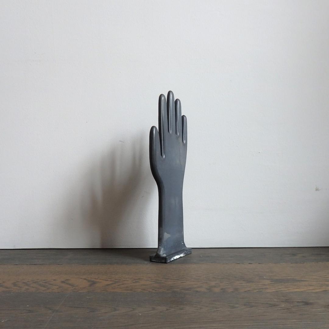 ヴィンテージ　グローブ　モールド　ハンド　オブジェ　手　店舗什器　ブラック　1