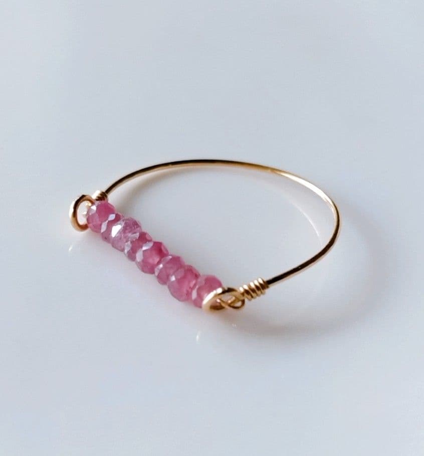 Kgf14 希少石 天然石 マダガスカル産 スターピンク サファイア リング