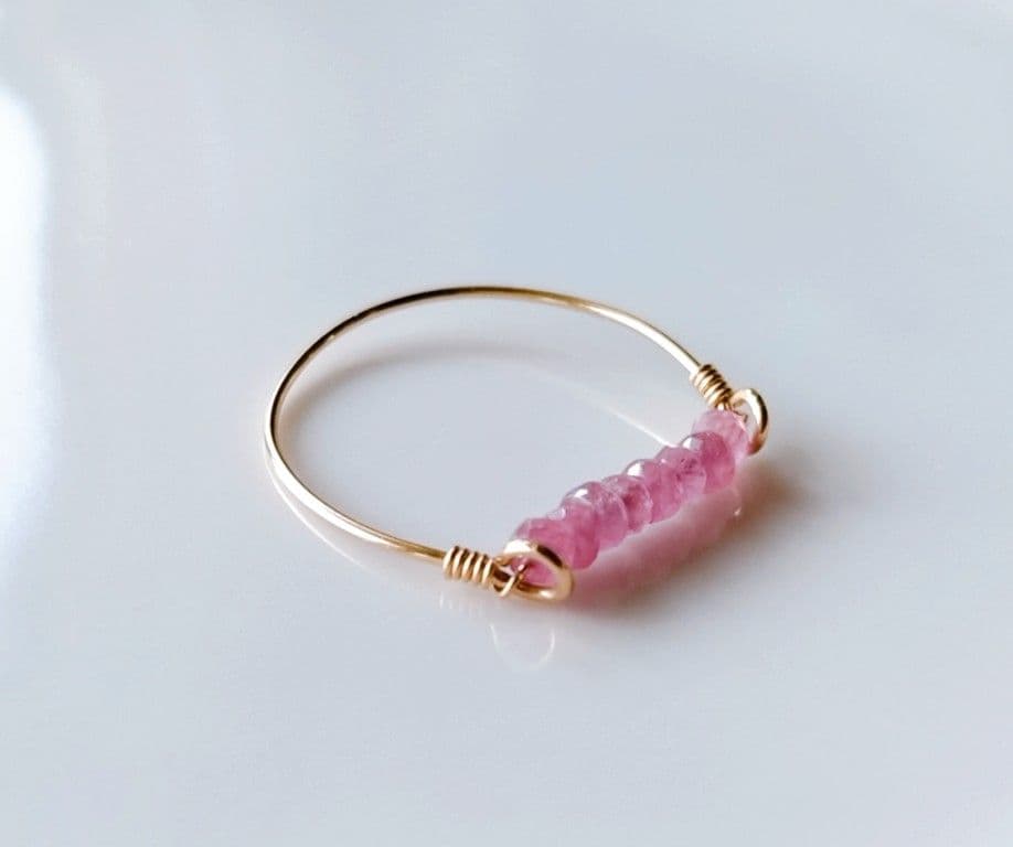 Kgf14 希少石 天然石 マダガスカル産 スターピンク サファイア リング