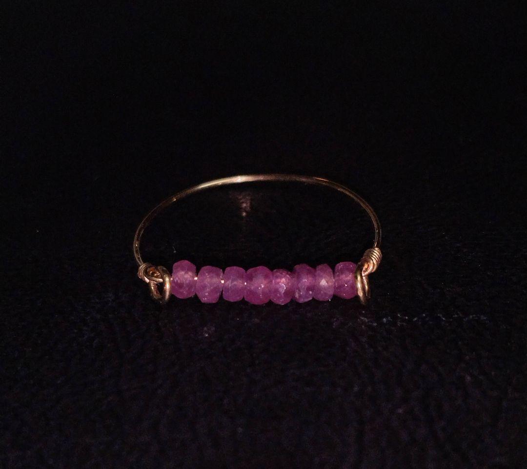 Kgf14 希少石 天然石 マダガスカル産 スターピンク サファイア リング