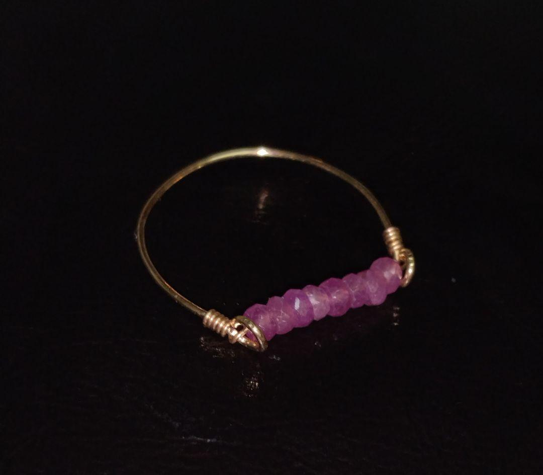 Kgf14 希少石 天然石 マダガスカル産 スターピンク サファイア リング