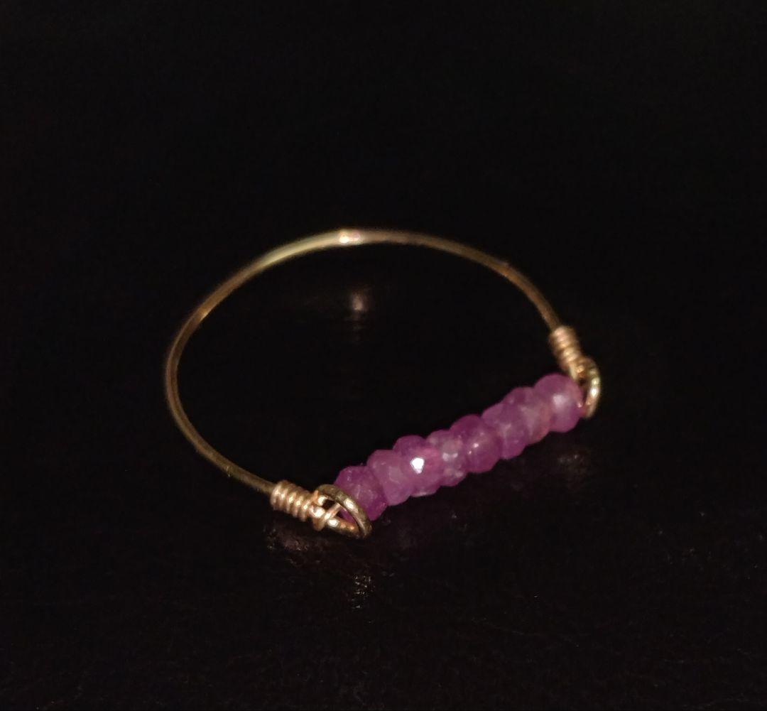 Kgf14 希少石 天然石 マダガスカル産 スターピンク サファイア リング