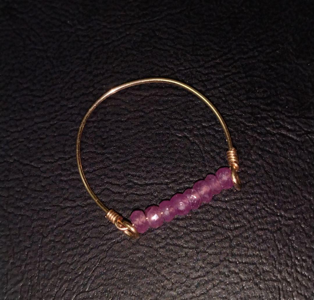 Kgf14 希少石 天然石 マダガスカル産 スターピンク サファイア リング