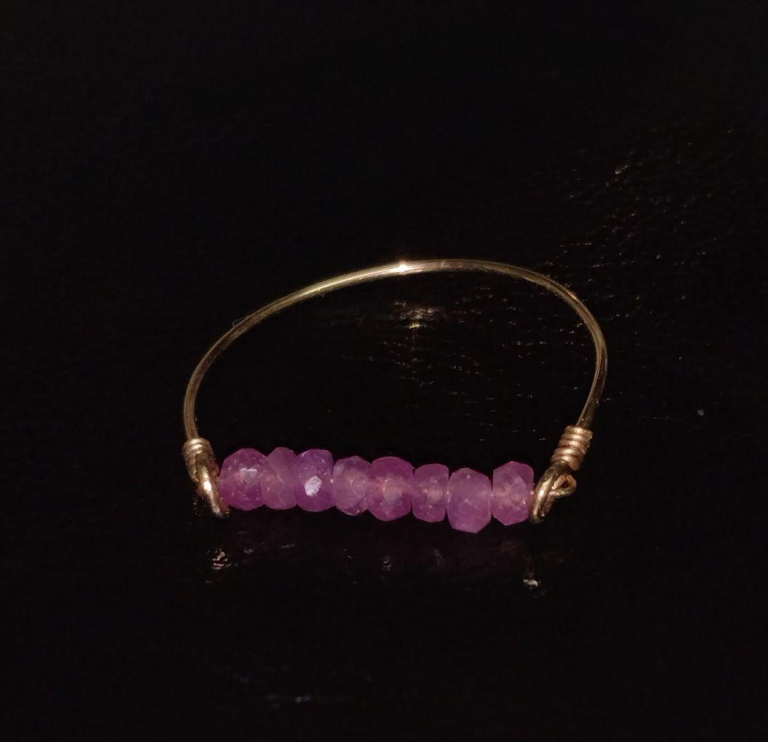 Kgf14 希少石 天然石 マダガスカル産 スターピンク サファイア リング