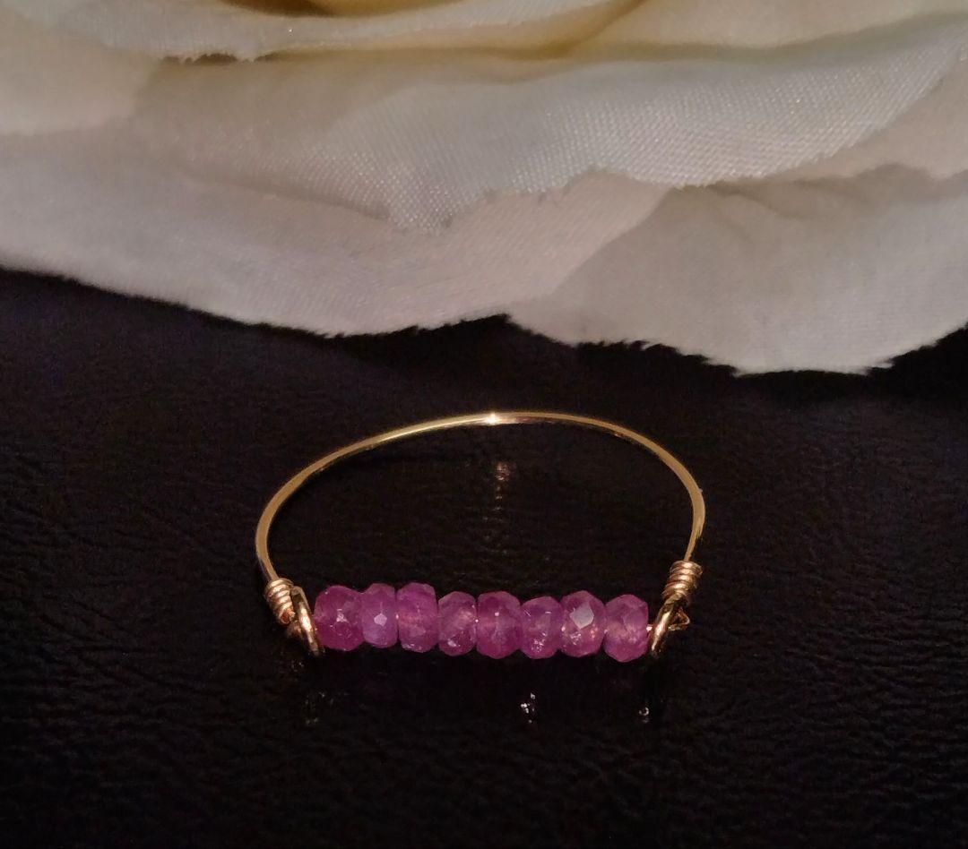 Kgf14 希少石 天然石 マダガスカル産 スターピンク サファイア リング