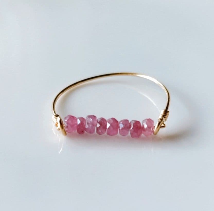 Kgf14 希少石 天然石 マダガスカル産 スターピンク サファイア リング