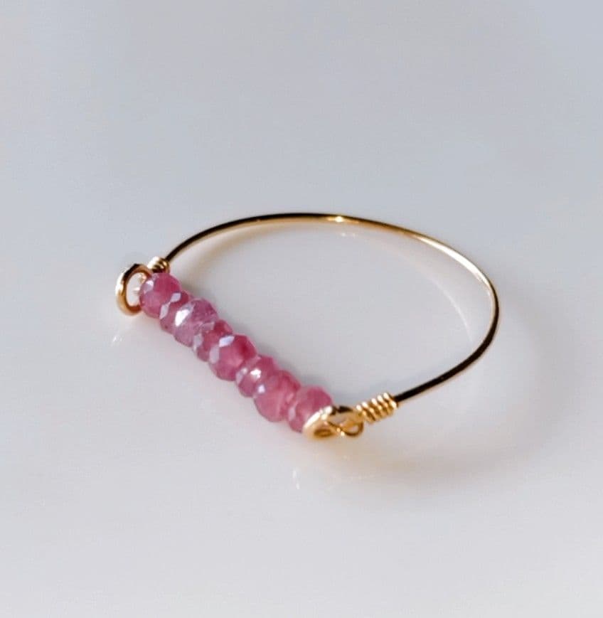 Kgf14 希少石 天然石 マダガスカル産 スターピンク サファイア リング