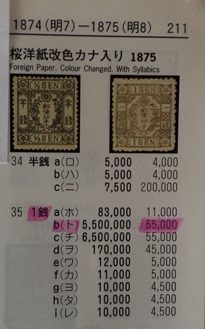 桜洋紙改色カナ入り　（ト）