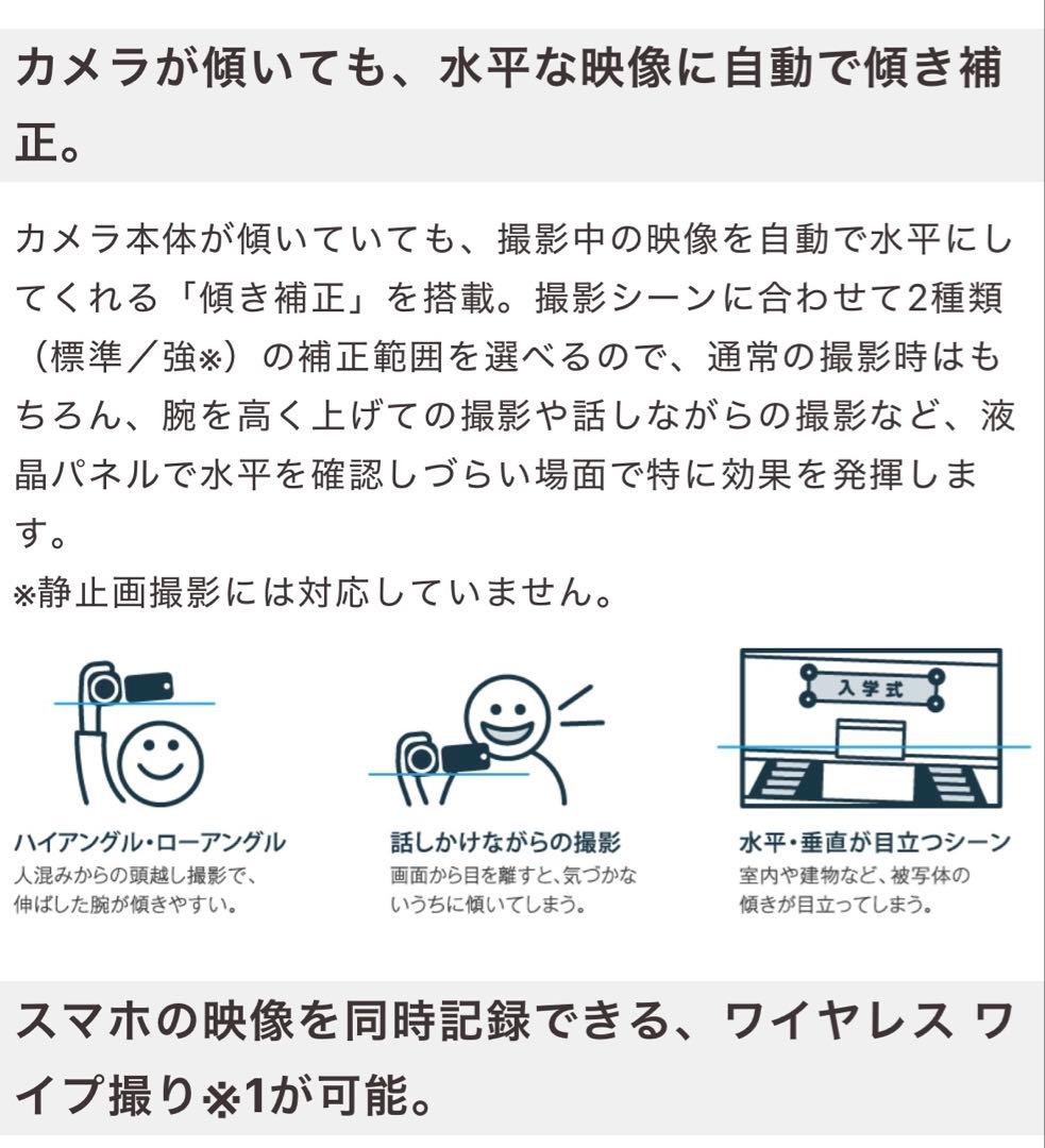パナソニック 4Kビデオカメラ/交換バッテリー2個／別売りケースつき
