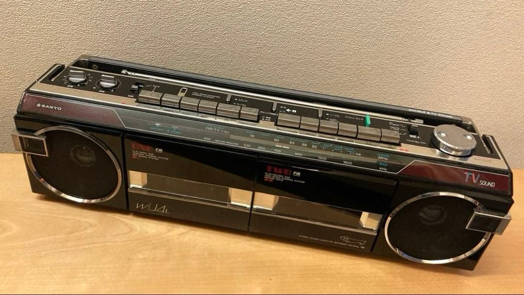 【整備済み完動】SANYO おしゃれなテレコ