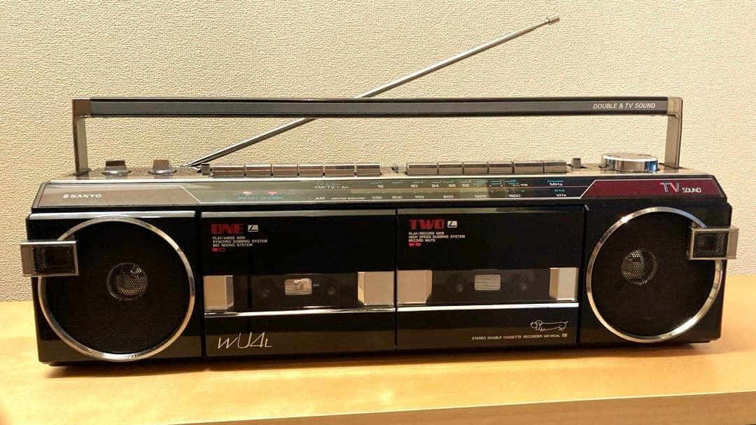【整備済み完動】SANYO おしゃれなテレコ
