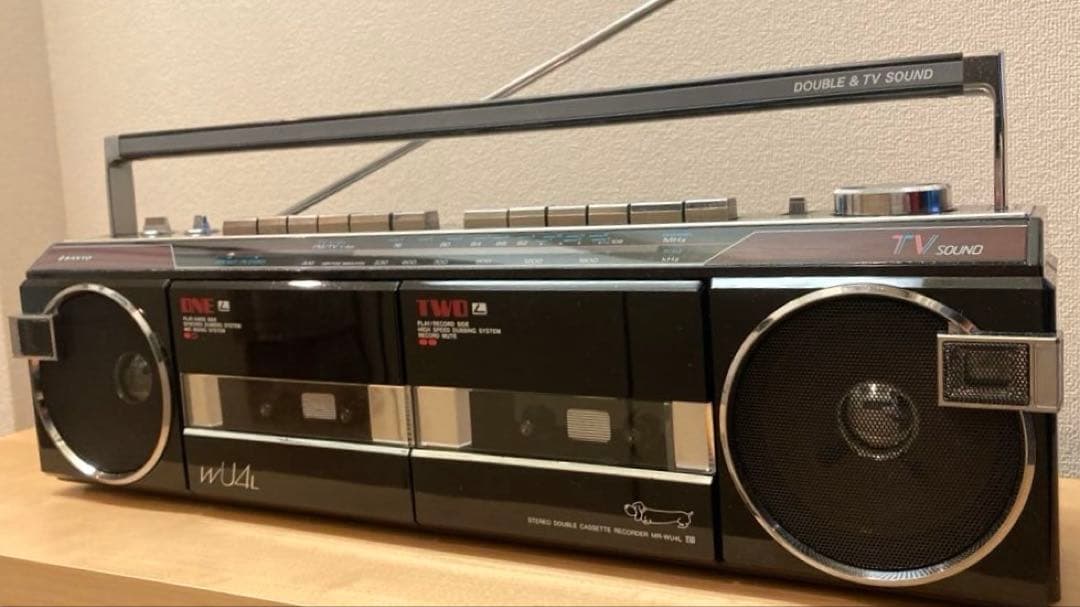 【整備済み完動】SANYO おしゃれなテレコ