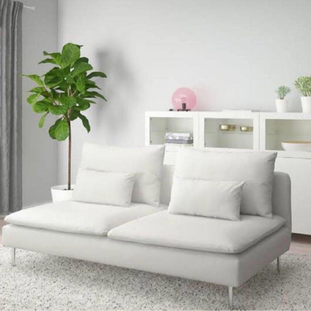 ★都内0円〜配送有り【希少色/廃盤】IKEA ソーデルハムン 3人掛け ホワイト