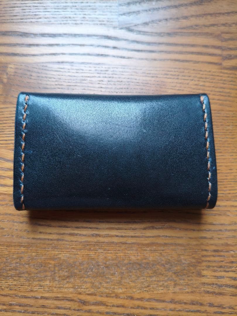 サドルレザー　ケース　ヌメ革　シンプル　ハンドメイド