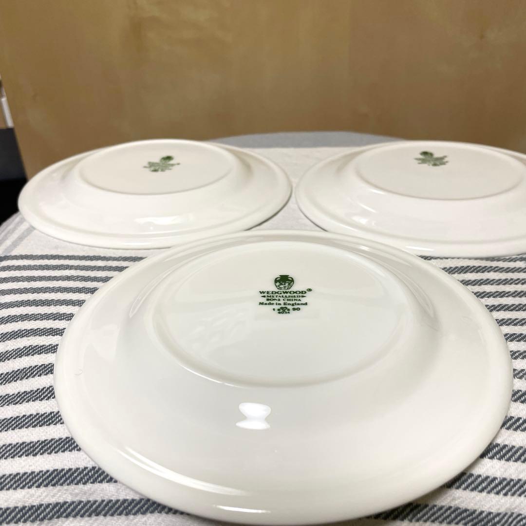 ウェッジウッド イングランド 製 ボーンチャイナ プレート 3枚 ホワイト