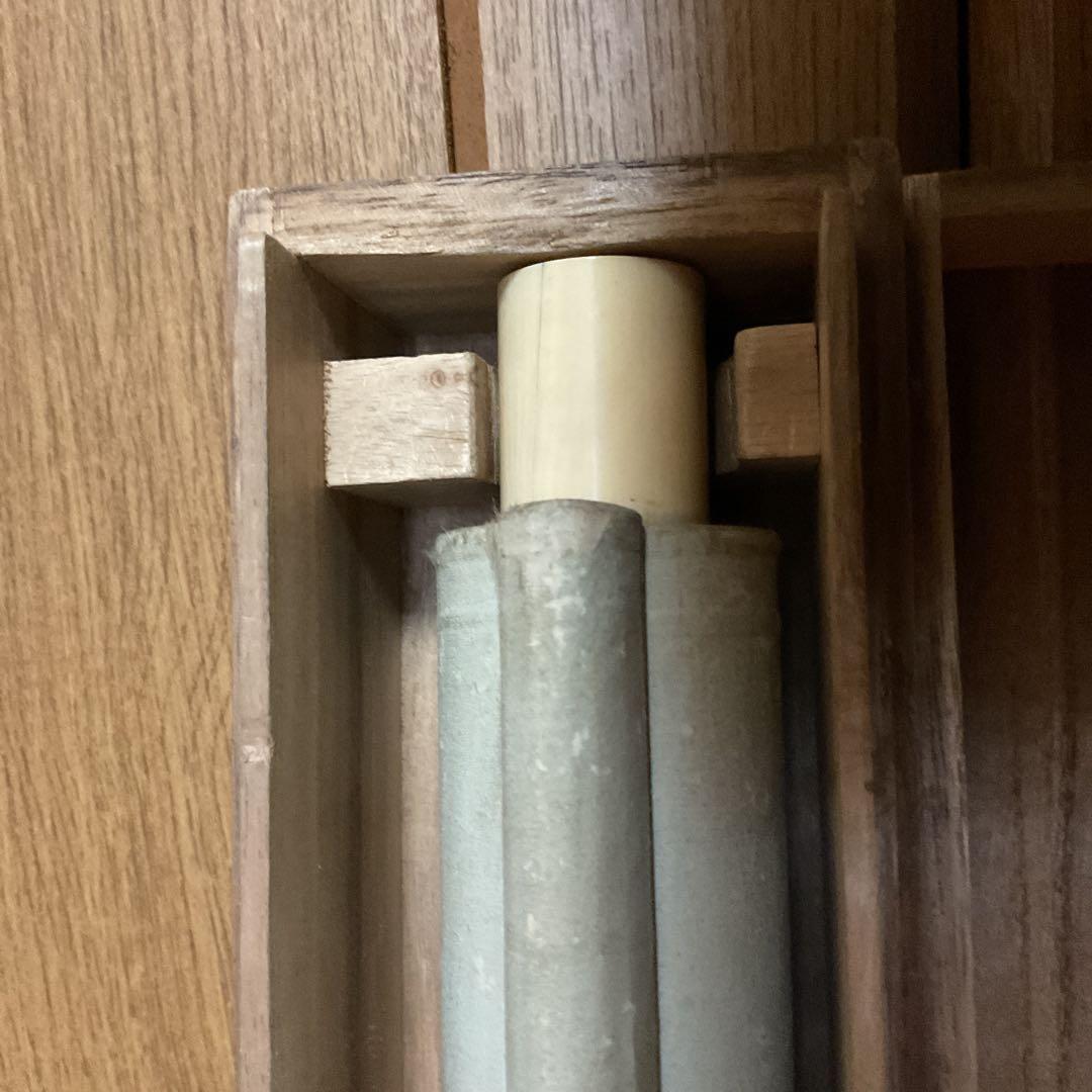 岸駒 【 佐伯岸駒 】 竹に親子虎図 【極彩色画】川端玉章 極め箱 落款照合