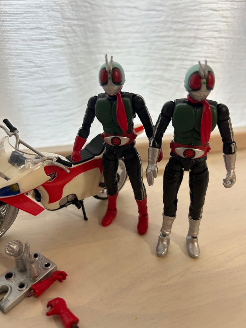 掌動駆　仮面ライダー shodo-x サイクロン号　新一号　セット