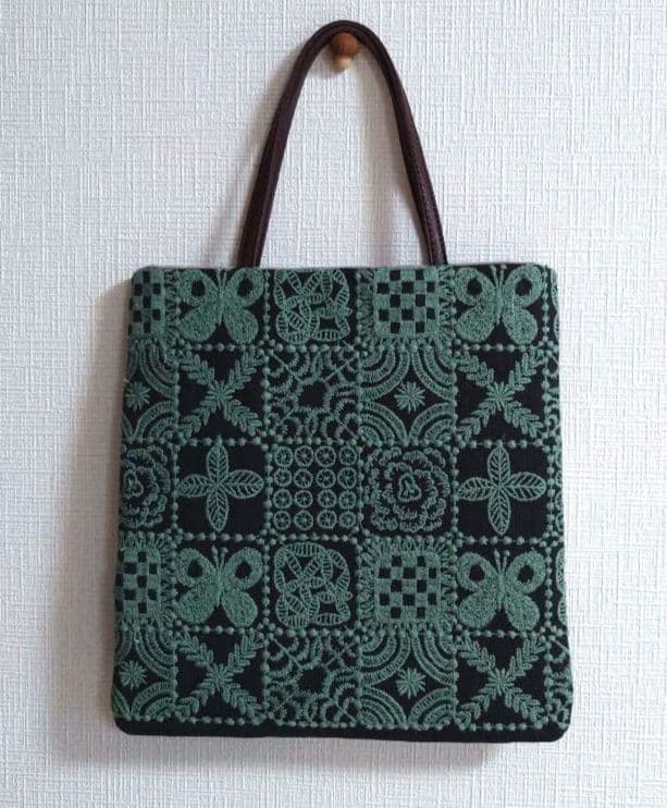 ミナペルホネン　パッチワーク　foresttile ミニトートバッグ