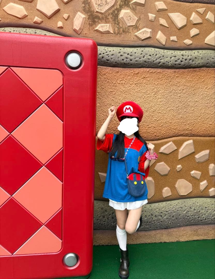 USJ公式 マリオ コスチューム 4点セット 帽子 Tシャツ メガネ バッグ