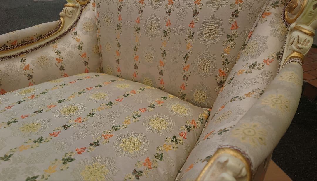 最終値下げ！最高級！美品！イタリアロココ家具【シリック】1人掛けソファ