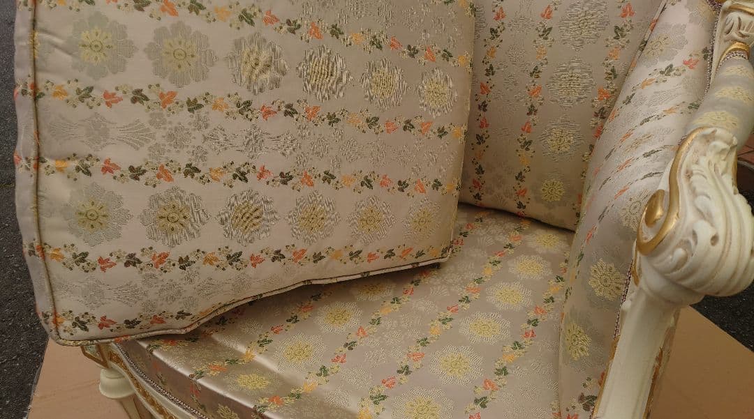 最終値下げ！最高級！美品！イタリアロココ家具【シリック】1人掛けソファ