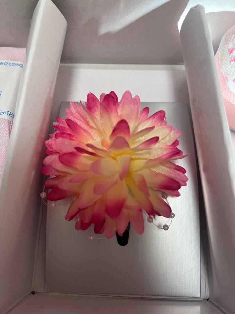 七五三 3歳 着物セット 被布 草履 髪飾り 足袋 ピンク 花柄 履き物