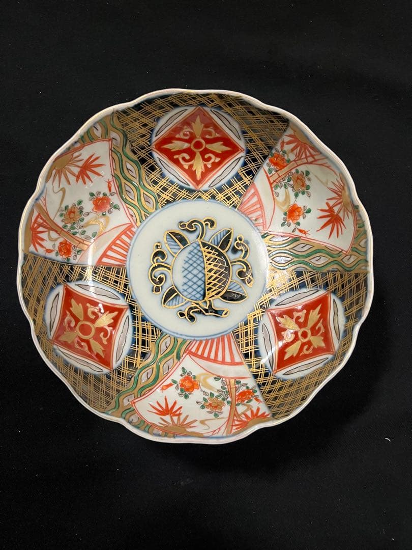 有田焼 伊万里焼 古伊万里 金彩 色絵 六寸鉢 5客 管理A3636