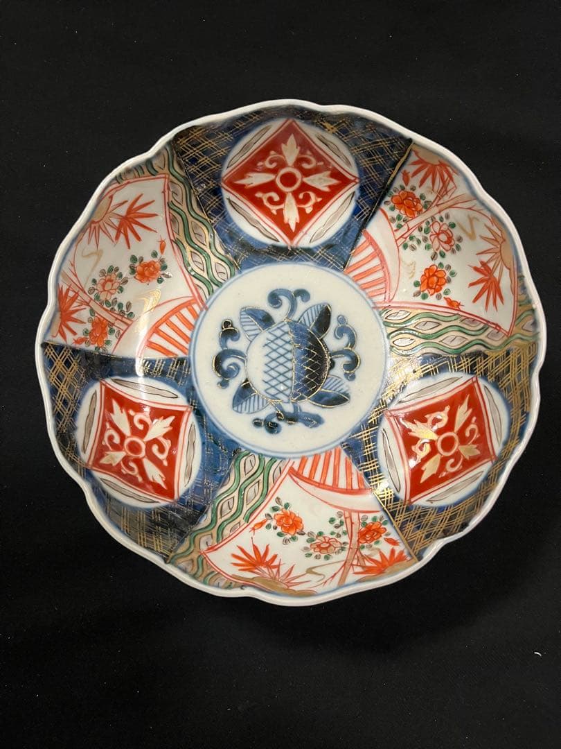 有田焼 伊万里焼 古伊万里 金彩 色絵 六寸鉢 5客 管理A3636