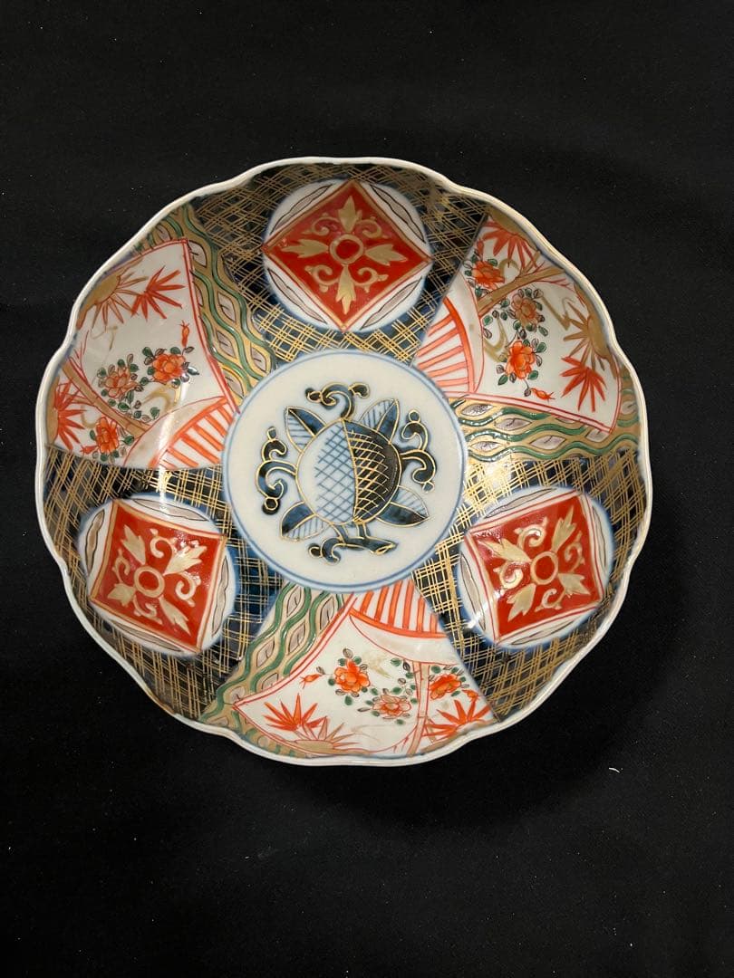 有田焼 伊万里焼 古伊万里 金彩 色絵 六寸鉢 5客 管理A3636