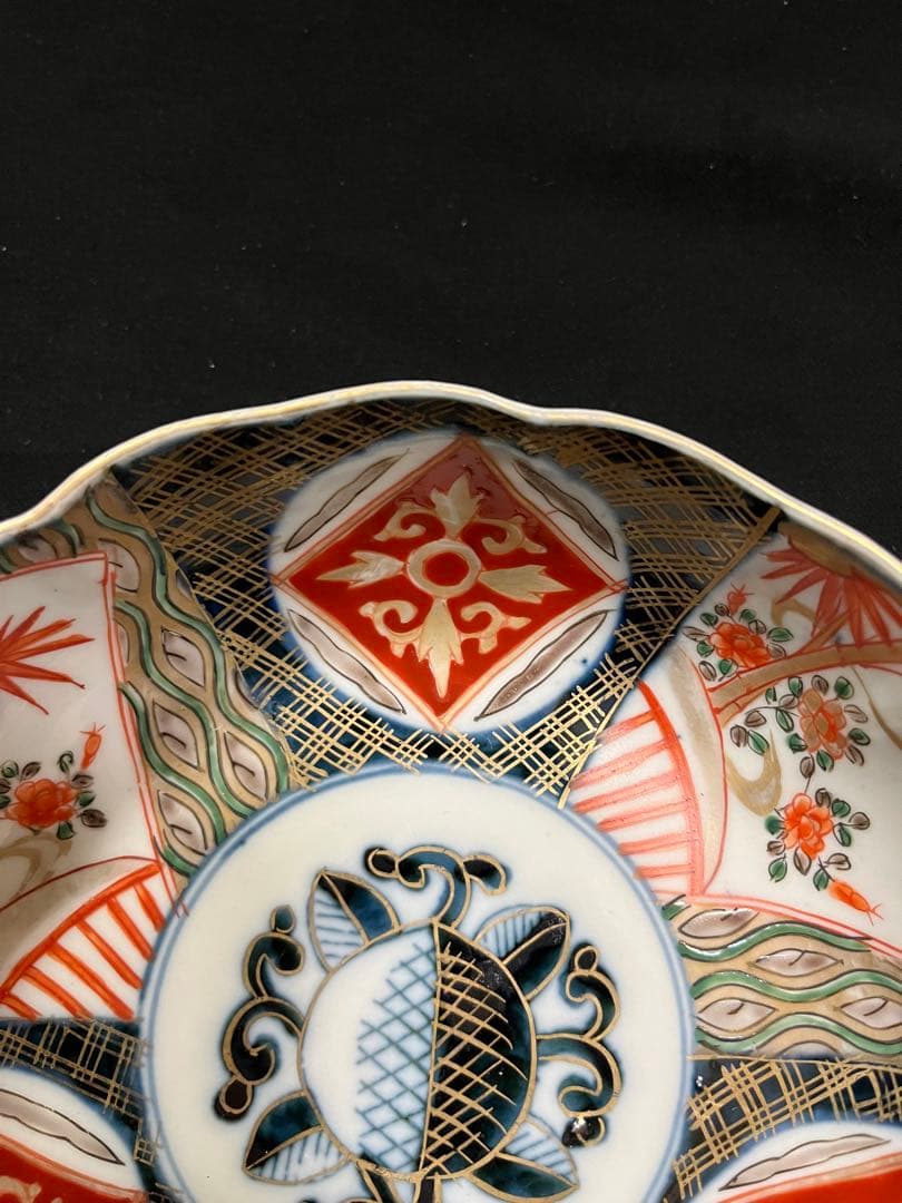 有田焼 伊万里焼 古伊万里 金彩 色絵 六寸鉢 5客 管理A3636