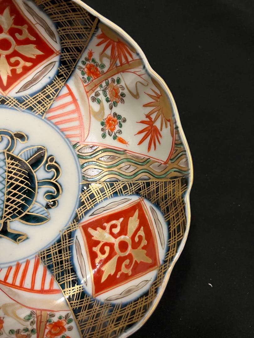 有田焼 伊万里焼 古伊万里 金彩 色絵 六寸鉢 5客 管理A3636