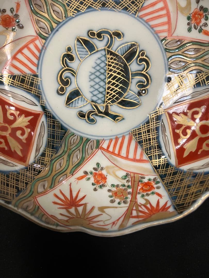 有田焼 伊万里焼 古伊万里 金彩 色絵 六寸鉢 5客 管理A3636