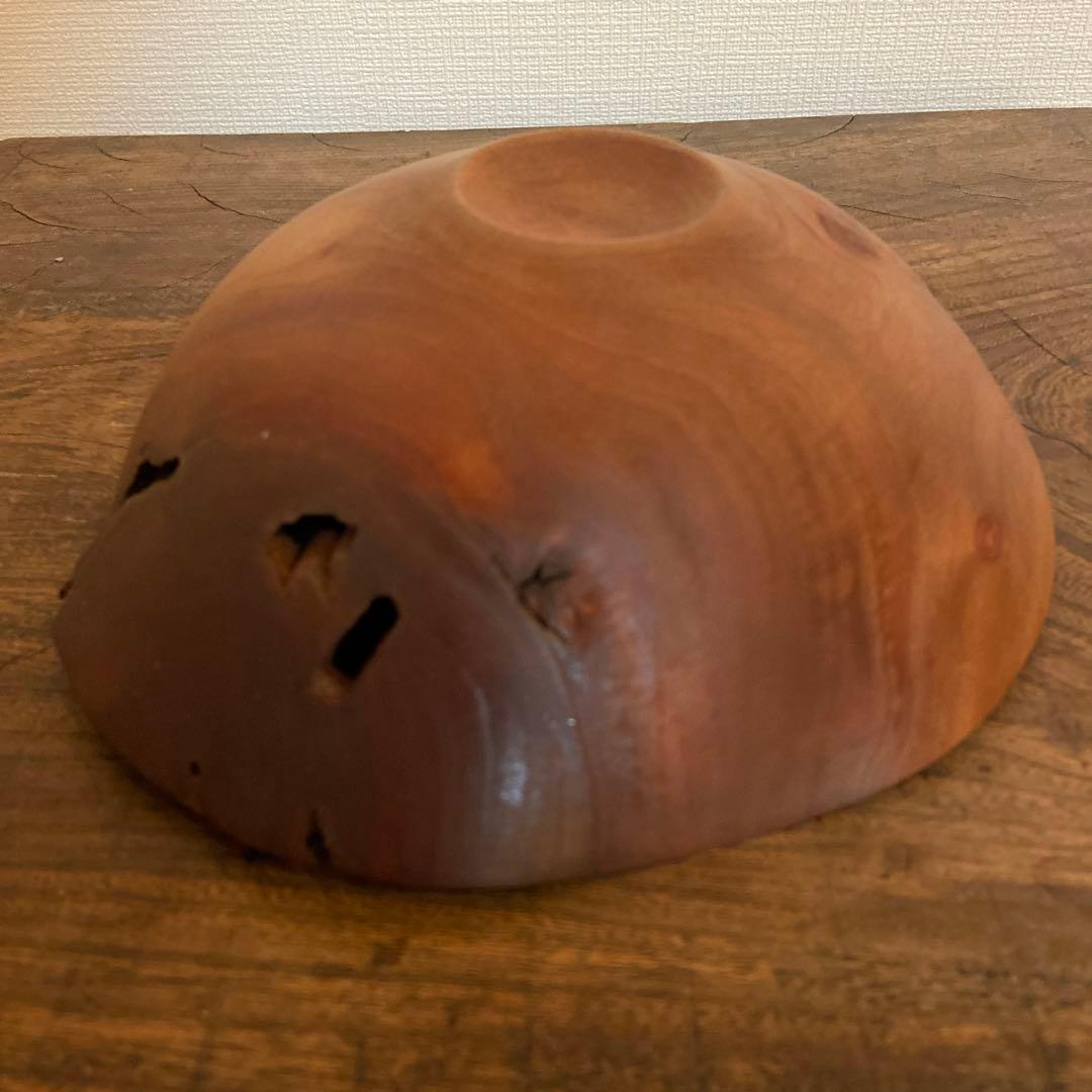 雨晴 個展購入｜木工作家 藤本健 アカギ ウッドボウル｜一点物・希少作