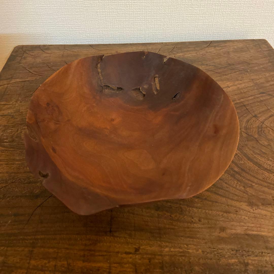雨晴 個展購入｜木工作家 藤本健 アカギ ウッドボウル｜一点物・希少作