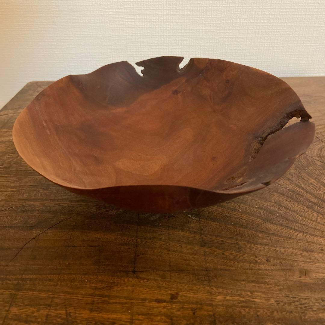 雨晴 個展購入｜木工作家 藤本健 アカギ ウッドボウル｜一点物・希少作
