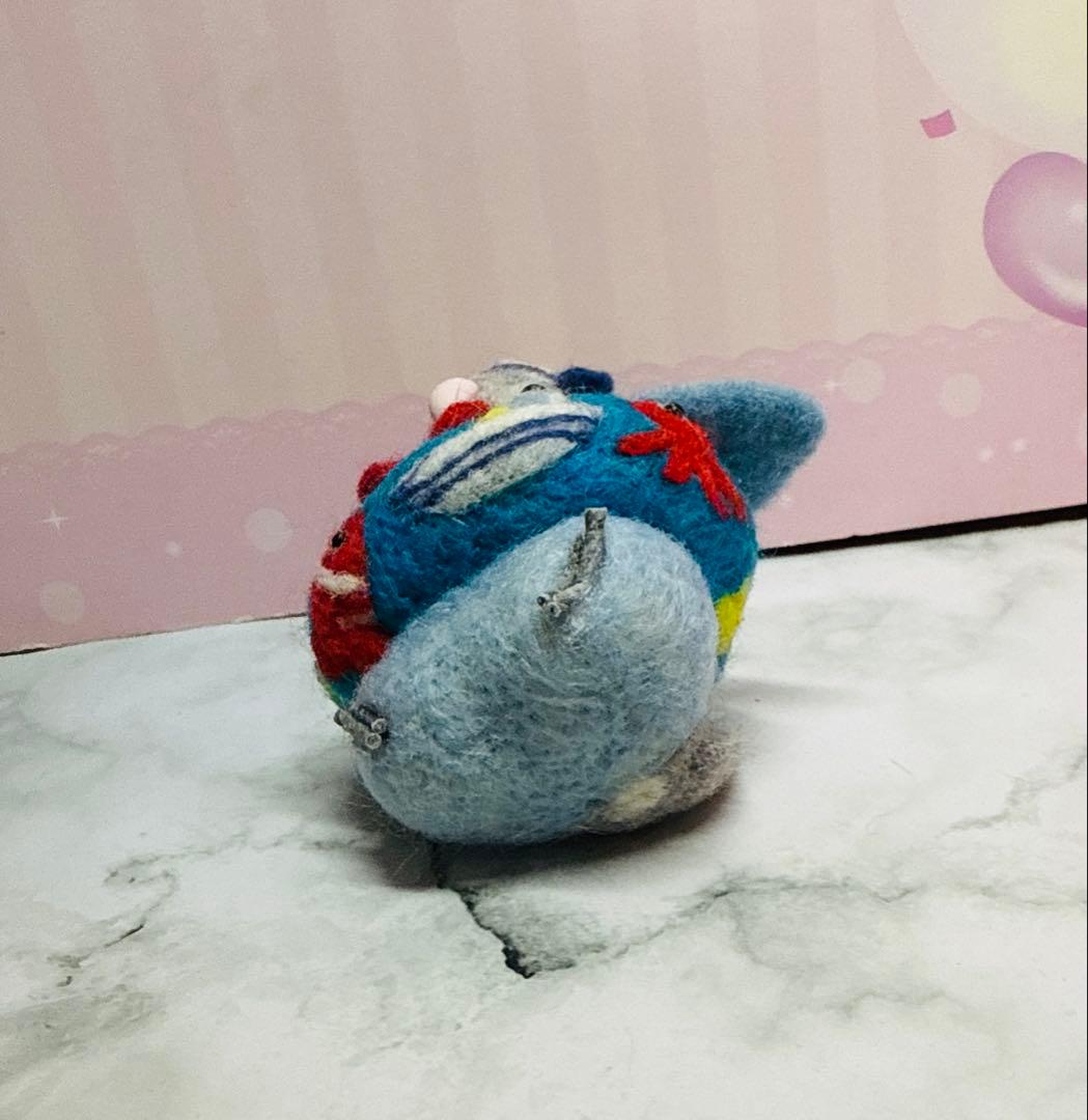 専用ページ　夏　羊毛フェルト　ボタンインコキーホルダー　オーダー品　鳥