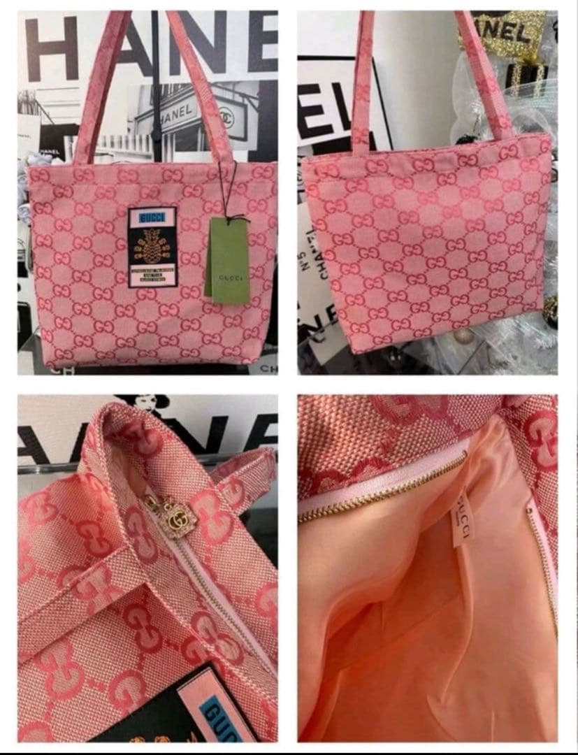 GUCCI ロゴトートバッグ ノベルティ ピンク