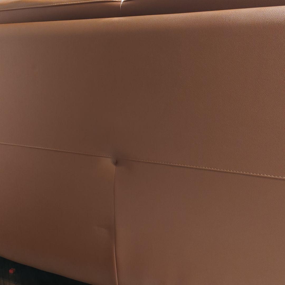 期間限定【定価25万円｜東京インテリア 高級本革2人掛ソファ｜キャメルブラウン】