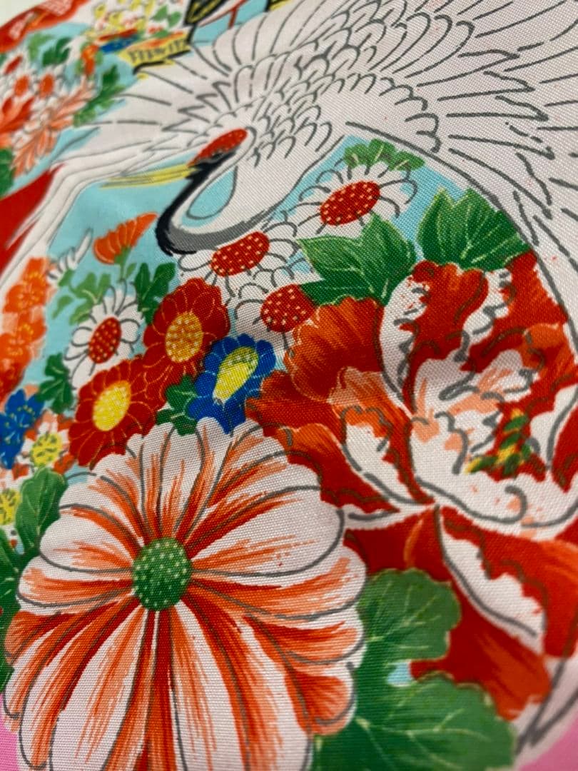 No.258アンティーク子供着物正絹しつけ糸付き着丈86センチ裄丈37.5センチ