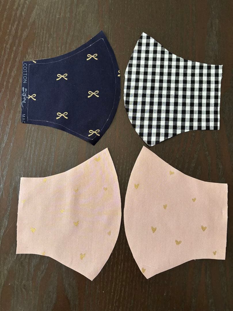 ♡mimineco♡です。 ハンドメイドインナーマスク　3枚組　シンプル