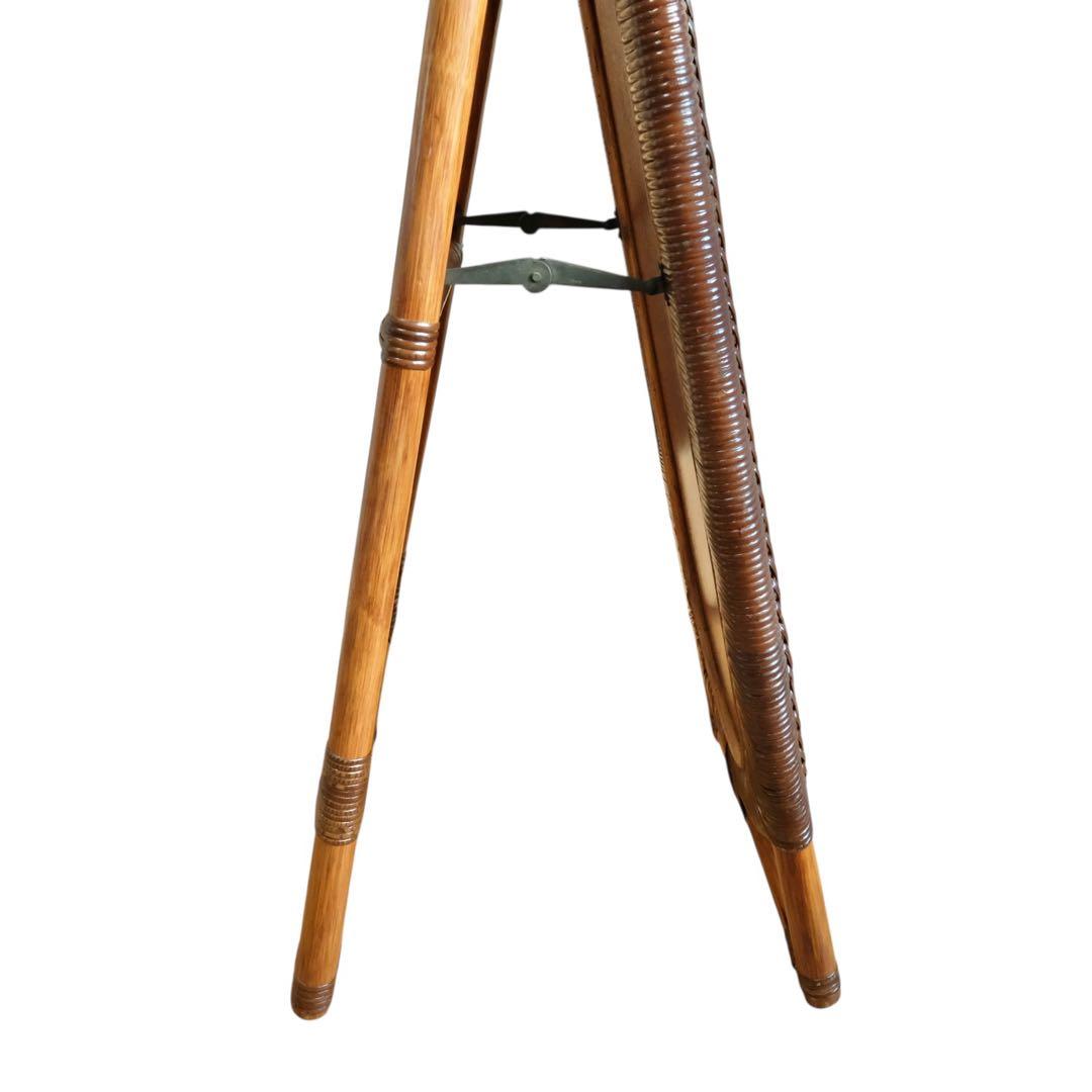 ラタン 籐 スタンドミラー 全身鏡 姿見 ナチュラル アンティーク レトロ