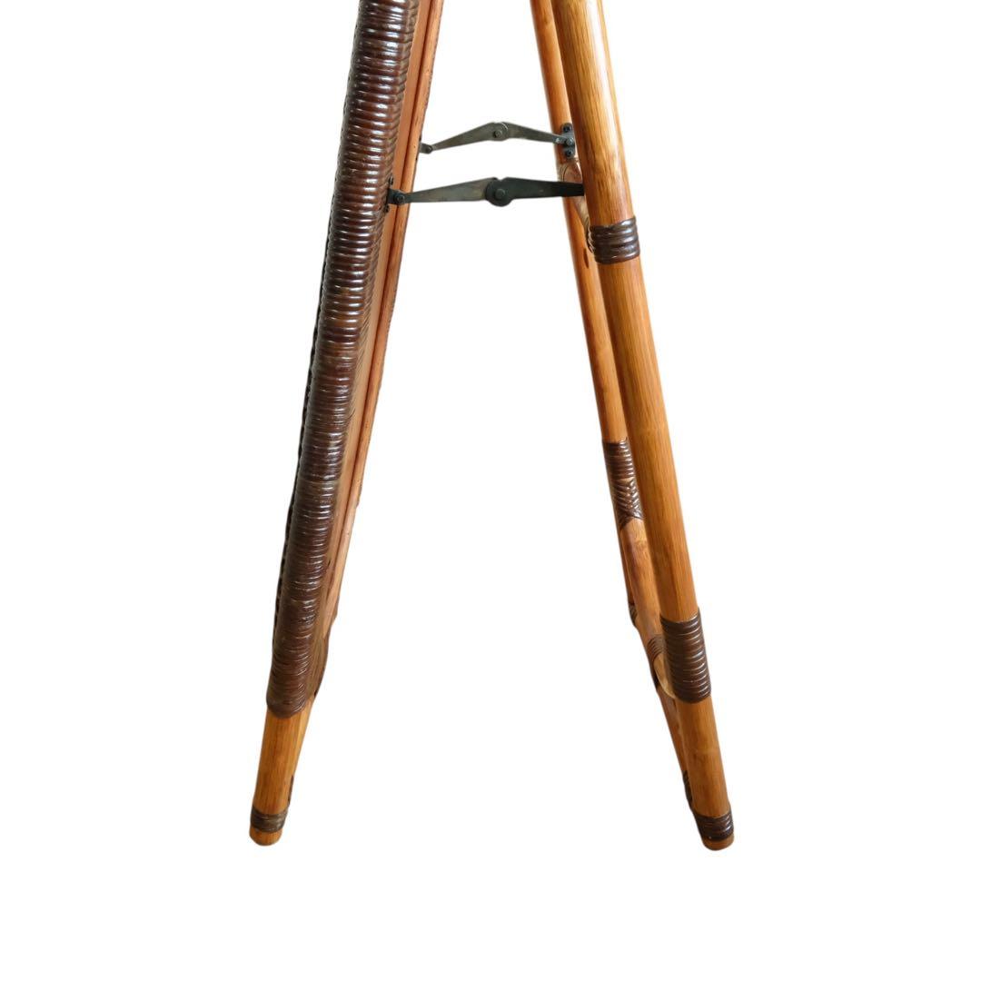 ラタン 籐 スタンドミラー 全身鏡 姿見 ナチュラル アンティーク レトロ