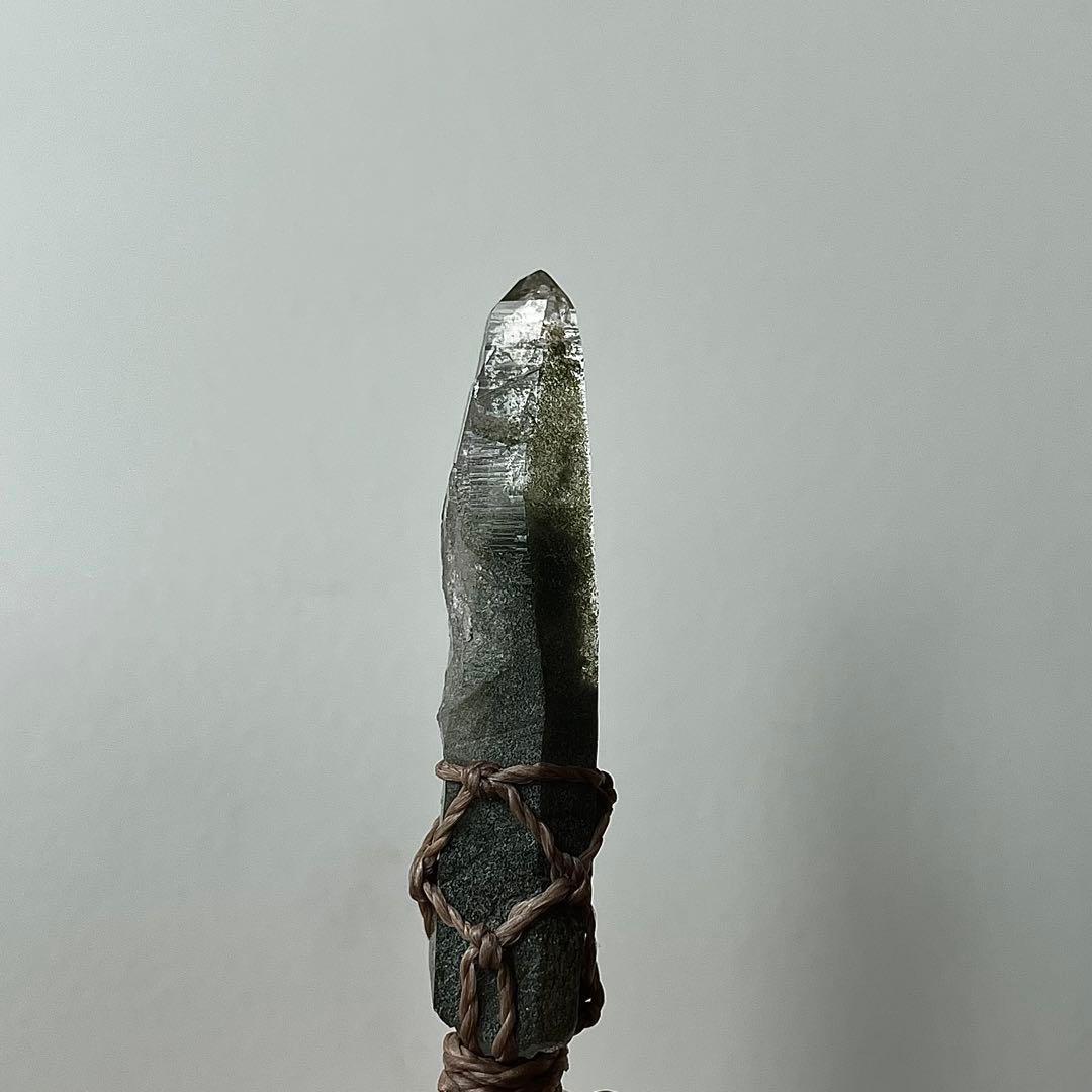 ヒマラヤ水晶 ガネッシュヒマール 緑泥石 ＊マクラメペンダント ネックレス 57