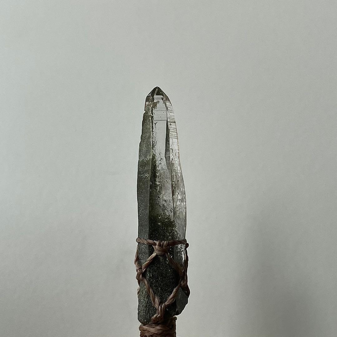 ヒマラヤ水晶 ガネッシュヒマール 緑泥石 ＊マクラメペンダント ネックレス 57