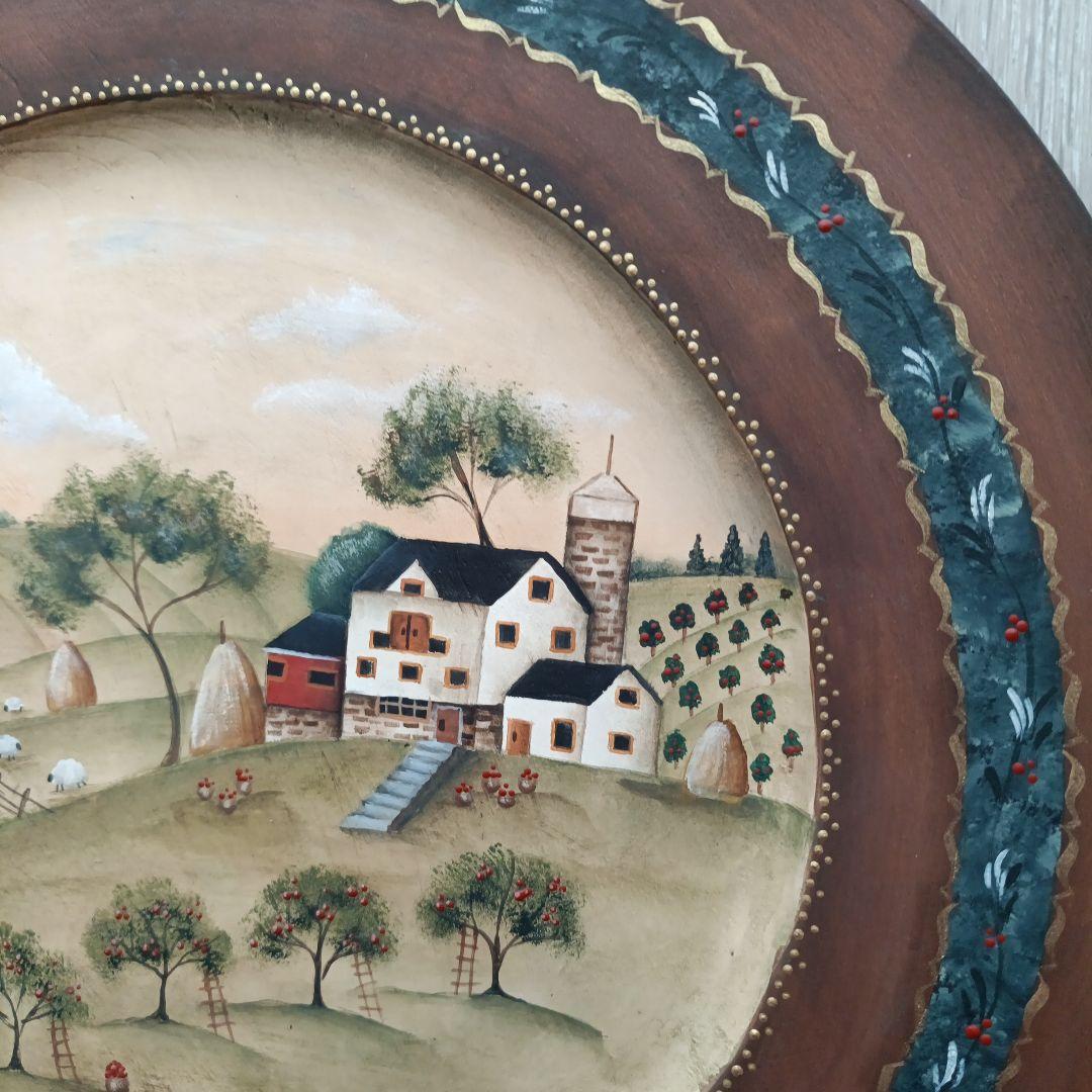 トールペイント作品…専用-風景画のプレート