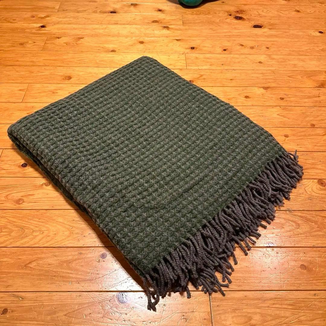【無印良品】ウール85% 大判220×260cm ベッドカバー高級素材 良品計画