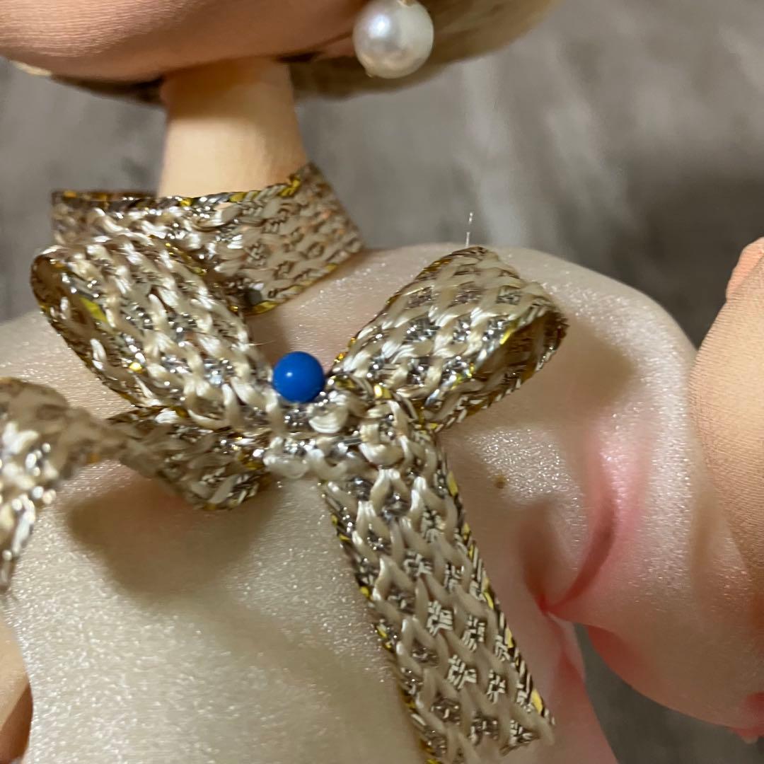 3F 【希少・昭和レトロ】ポーズ人形 当時物 金髪 サテンワンピ 昭和レトロ